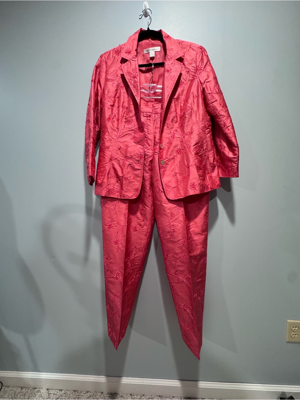 100% Silk Rafael Textured Blazer & Pants Set